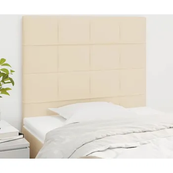 Čelo postele krémové 80x5x118/128 cm látkové IM_3116311