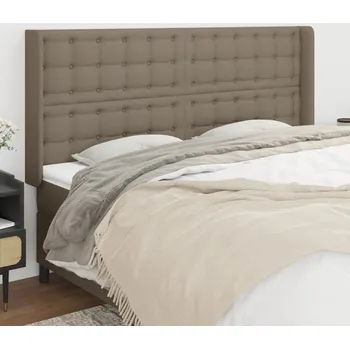 Čelo postele typu ušák taupe 183x16x118/128 cm textil IM_3120032