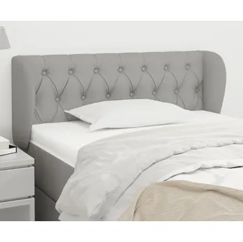 Čelo postele typu ušák světle šedé 93x23x78/88 cm textil IM_3117462