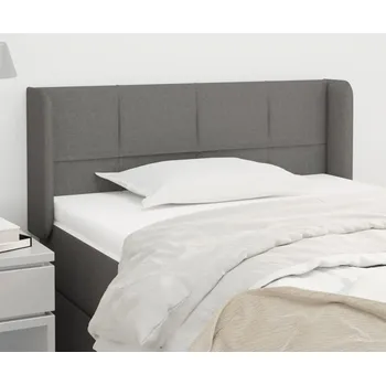 Čelo postele typu ušák tmavě šedé 93x16x78/88 cm textil IM_3118751