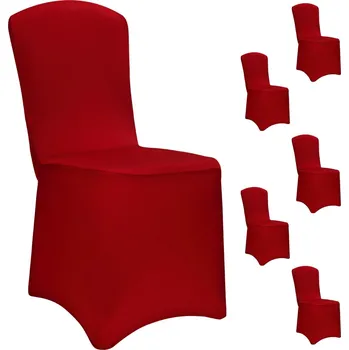 Potah na židli Sada 6 potahů na židle | bordová