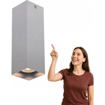 Stropní svítidlo přisazené Italux 10 W GU10 5,8 cm stříbrné