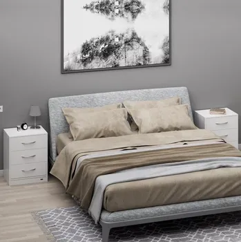 Noční stolek Noční stolek Eloise sada 2 kusů 54x39x28cm | bílý