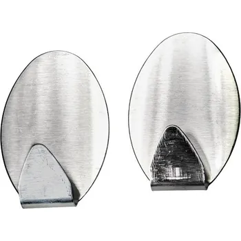 Věšák háček- 2ks-ovál 3,5x5cm velký, NR,samolepící