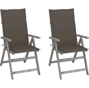 Zahradní polohovací židle s poduškami 2 ks masivní akácie IM_3064706