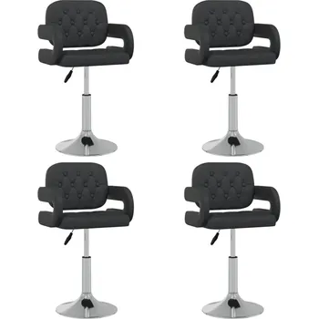 Jídelní židle Otočné jídelní židle 4 ks černé umělá kůže IM_3089107