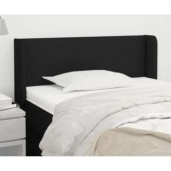 Čelo postele typu ušák černé 103 x 16 x 78/88 cm textil IM_3118480