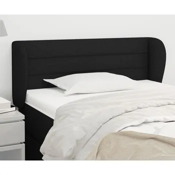 Čelo postele typu ušák černé 103x23x78/88 cm textil IM_3117276