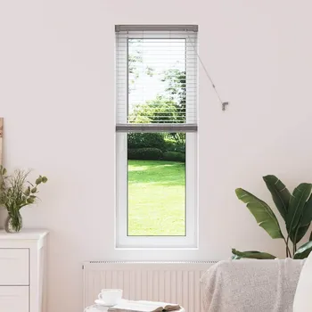 Roleta Žaluziové rolety se záclonami Stříbrná 130 x 50 cm Hliník IM_42005887