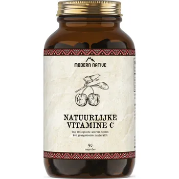 Modern Native | Přírodní vitamín C z aceroly a hovězí sleziny vitamín C a železo pro silnou imunitu - 90 ks