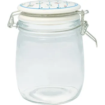 Dóza na potraviny GreenGate Skleněná dóza Hannah White