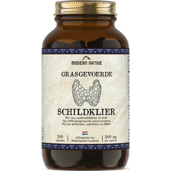 Modern Native | Grass-fed hovězí štítná žláza přirozená podpora štítné žlázy v bezpečné dávce - 180 kapslí