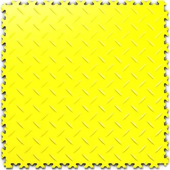 Umělý povrch PVC dlažba Mosolut Machine Industrial+, diamant, žlutá