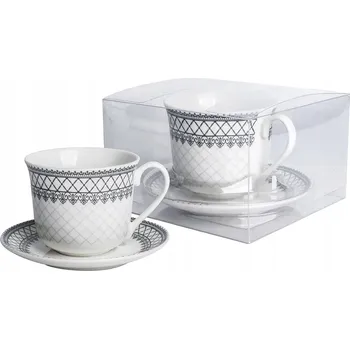 VELKÝ ŠÁLEK NA KÁVU A ČAJ SET S PODŠÁLKEM ORNAMENT 400 ML LIVELLO