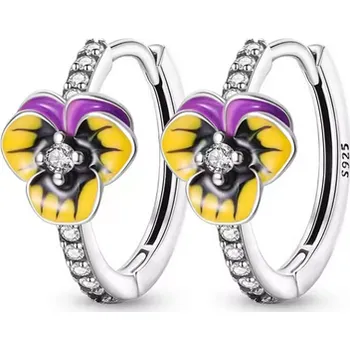 Náušnice Prosperk Náušnice kroužky Macešky žluté