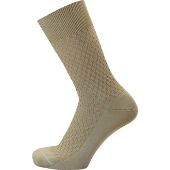 Pánské ponožky KNITVA Společenské ponožky z mercerované bavlny KENT - 5 párů béžová světlá 42