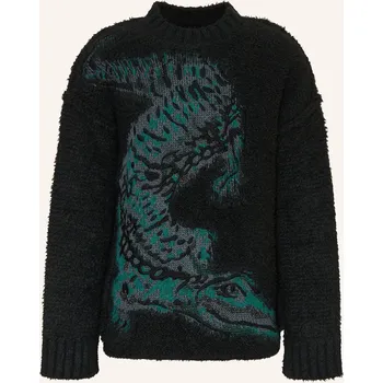 Pánské oblečení Lacoste Pánský Svetr S Třpytivou Přízí, černá / zelená, S