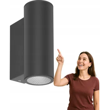 Nástěnné svítidlo Zahradní nástěnné svítidlo Italux černé, integrovaný LED zdroj, 10 W