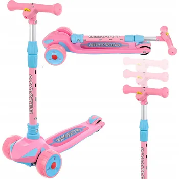 Koloběžka Tříkolová skládací balanční koloběžka se svítícími kolečky, velikost L