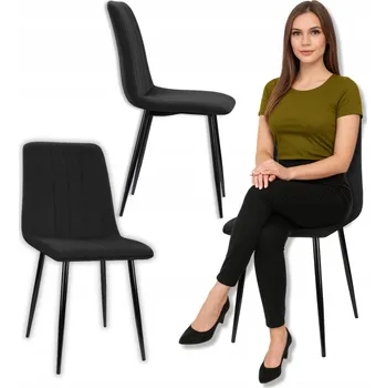 Jídelní židle Židle Szchara černý velur 1 ks