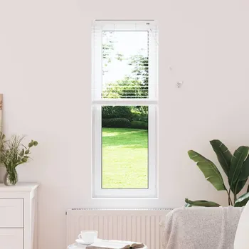 Roleta Žaluziové rolety se záclonami Bílá 130 x 45 cm Hliník IM_42005961