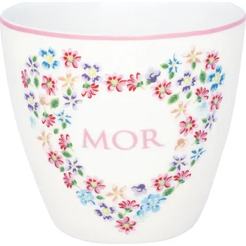 GreenGate Porcelánový hrnek na latté Columbine Mor