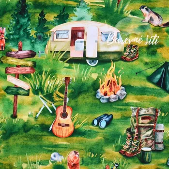 Zimní softshell Kempování, výrazné (E) (Zimní softshell potištěný)