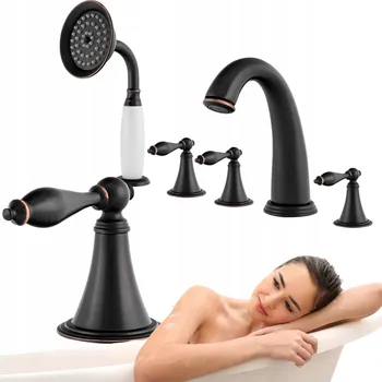 Vodovodní baterie Vanová baterie na okraj vany Silla Premium černá