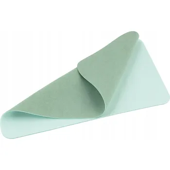 Utěrka Hadřík na brýle, čočky a obrazovky z jelenice, antistatický, zeleno-modrý