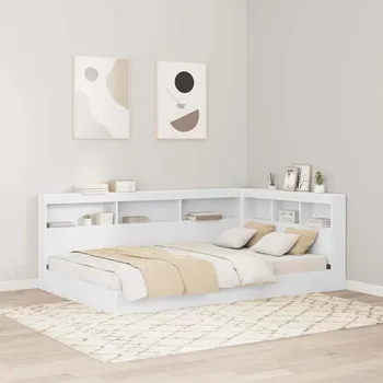 Úložné čelo postele s policí Bílá 120 cm kompozitní dřevo IM_3335533