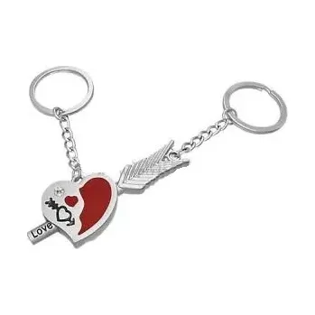 Přívěsek na klíče, pro dva srdce 645 (Přívěšek pro páry)
