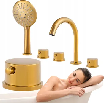 Vodovodní baterie Vanová baterie na okraj vany Silla Premium zlatá