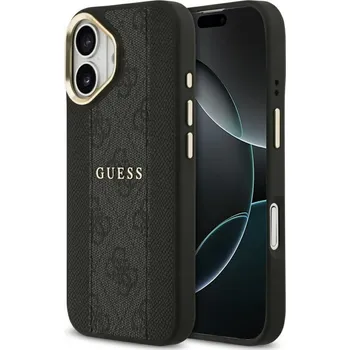 Náhradní kryt pro mobilní telefon Kryt Guess Case iPhone 17 with MagSafe Guhmp17Spg4Semck (Pu W/ 4G Stripe) Black