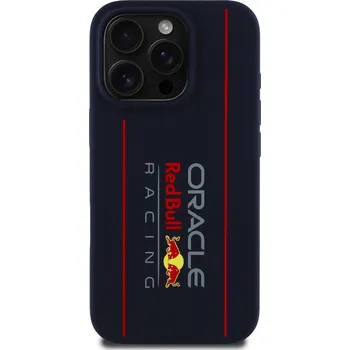 Pouzdro na mobilní telefon Red Bull Silicone Vertical Logo MagSafe Zadní Kryt pro iPhone 15 Pro Max Navy RBHMP15X24SIOLRV