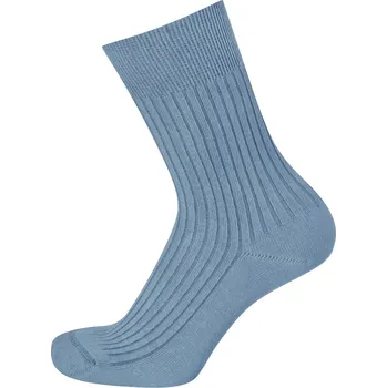 Pánské ponožky KNITVA Klasické bavlněné ponožky FAJAN - 5 párů modrá světlá 43