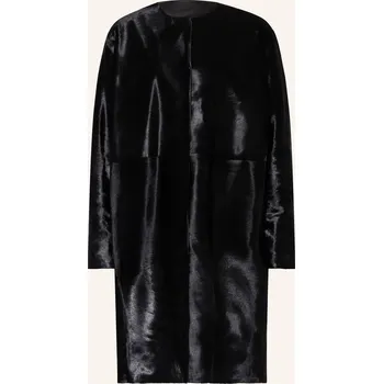 Dámský kabát Loulou De Saison Dámský Kožený Kabát Miller, černá, 36