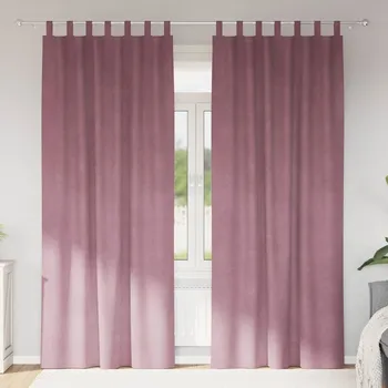 Zatemňovací závěsy 2 pcs Tmavě růžová 140 x 245 cm samet IM_4107251