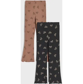 Dívčí oblečení Sinsay - Žebrované flare kalhoty 2 balení - vícebarevná - 909GH-MLC - 909GH-MLC-140