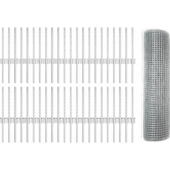 Plot Plot s sloupkem Stříbrná 0,4 x 100 m Ocel IM_3336412