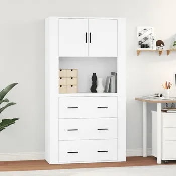 Příborník do zásuvky Skříň highboard bílá kompozitní dřevo IM_3185383