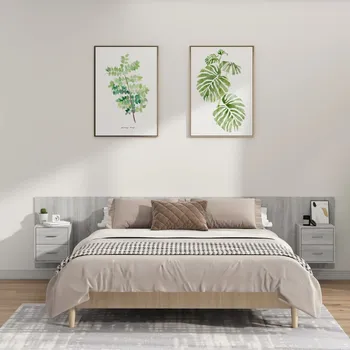 Čelo postele se skříňkami šedé sonoma kompozitní dřevo IM_3115762