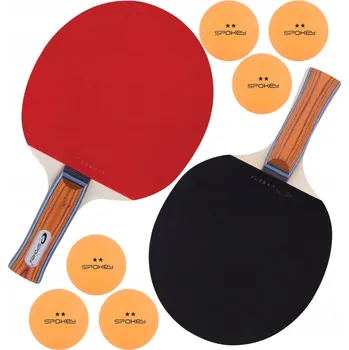 Pingpongová pálka SPOKEY Sada 2x Raketa na stolní tenis Ping Pong + 6 Míčků 2*