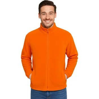 Zdravotnický oděv oranžový medicínská fleecová bunda (L)