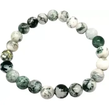 Náramek Achát stromový – náramek z přírodního achátu, kuličky 8 mm