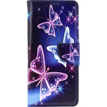 Pouzdro na mobilní telefon Pouzdro Xiaomi Redmi 15 Modré s motýlky (kryt neboli obal na Xiaomi Redmi 15)