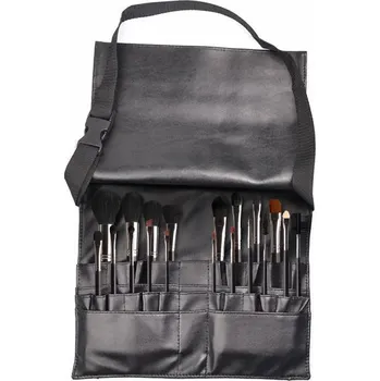 Kosmetický štětec 18 dílná sada štětců na líčení v pouzdře připevnitelné na opasek