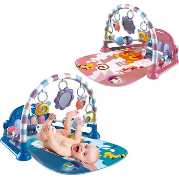 Hračka pro nejmenší Hrací podložka s klavírem - ve více typech - modrá