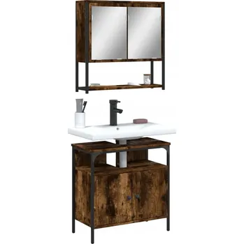 Koupelnový nábytek 2dílná sada koupelnového nábytku, kouřový dub