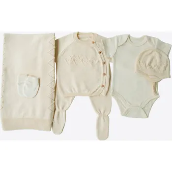 Dětská deka kitikate 6DÍLNÁ PLETENÁ SADA_S50734 Velikost: 1 - 3 MĚSÍCE