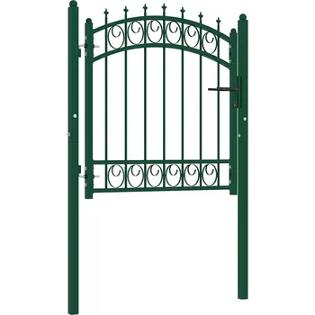 branka Plotová branka s hroty ocel 100 x 100 cm zelená IM_146373